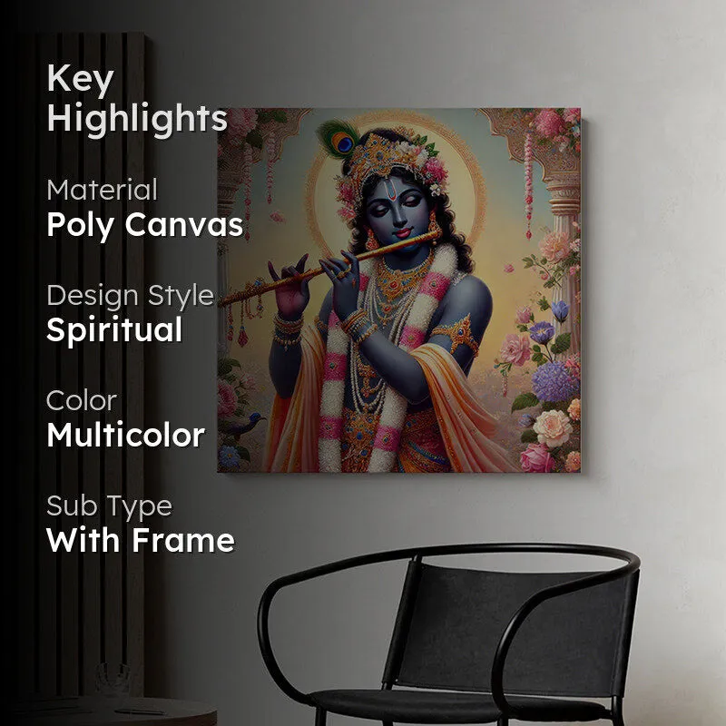 Jagadguru Krishna Wall Painting media 2