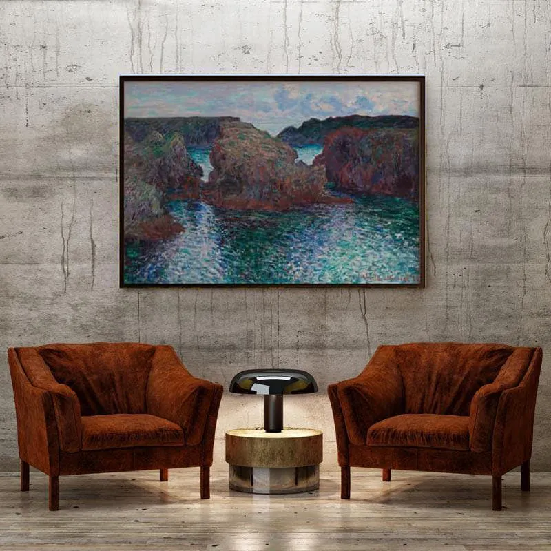 Rocks At Port Goulphar, Belle-Lle By Vincent Van Gogh - Black Frame media 4