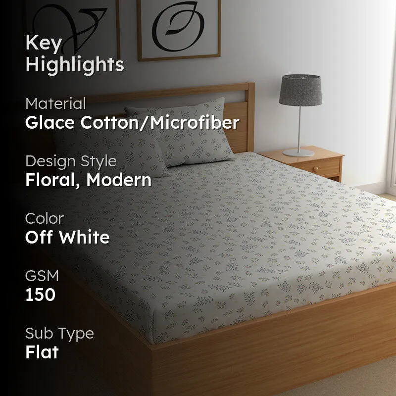 Petite Petals II Microfiber Microfiber Bedsheet - 150 GSM media 2