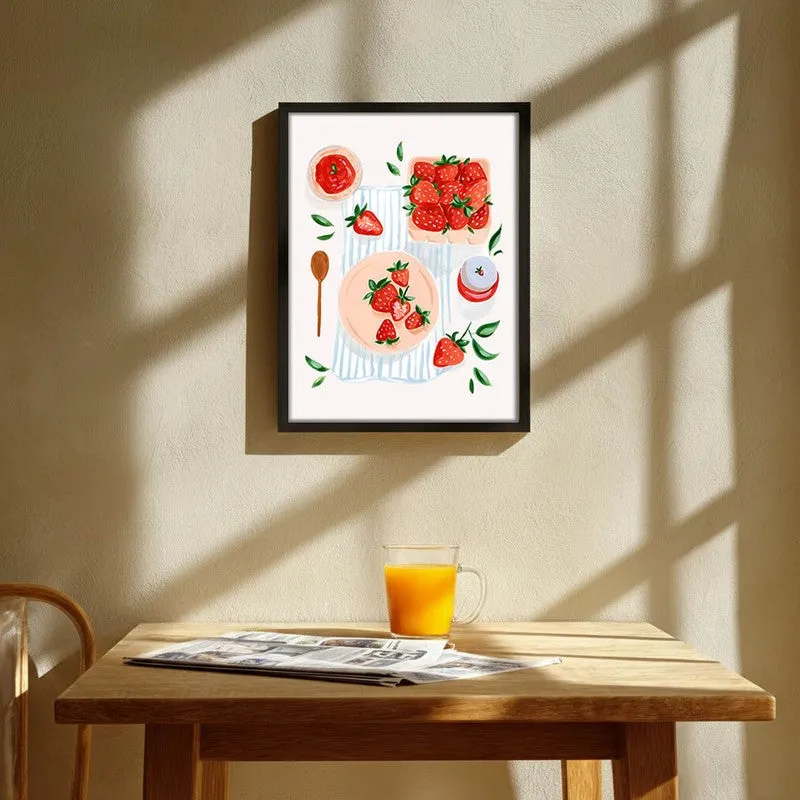 Berry Fusion Archival Canvas Wall Art - Black media 1