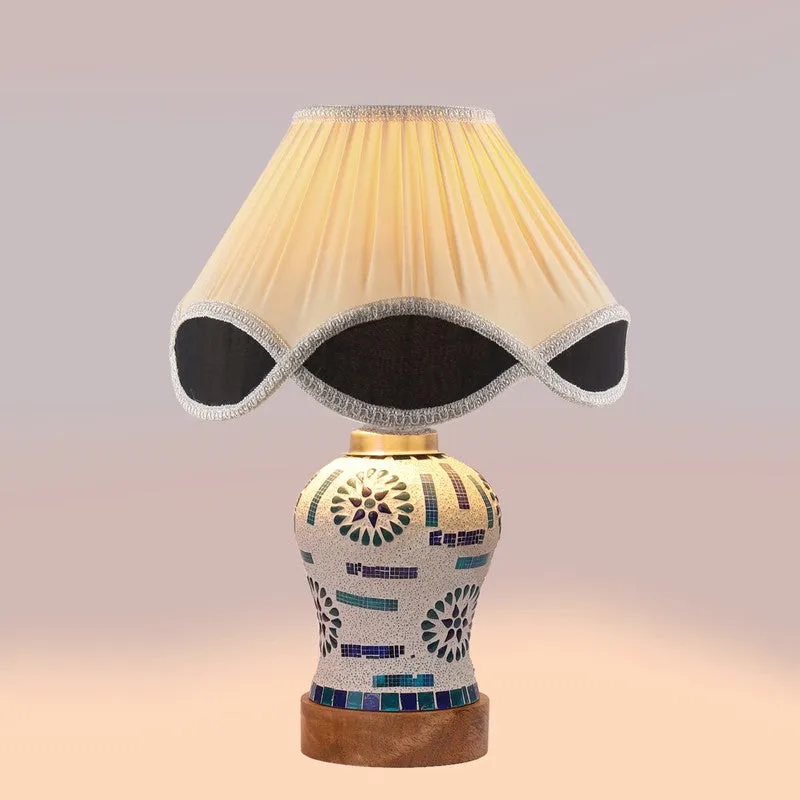 Sonara Arc Pleated Wooden Table Lamp - Multicolor media 6
