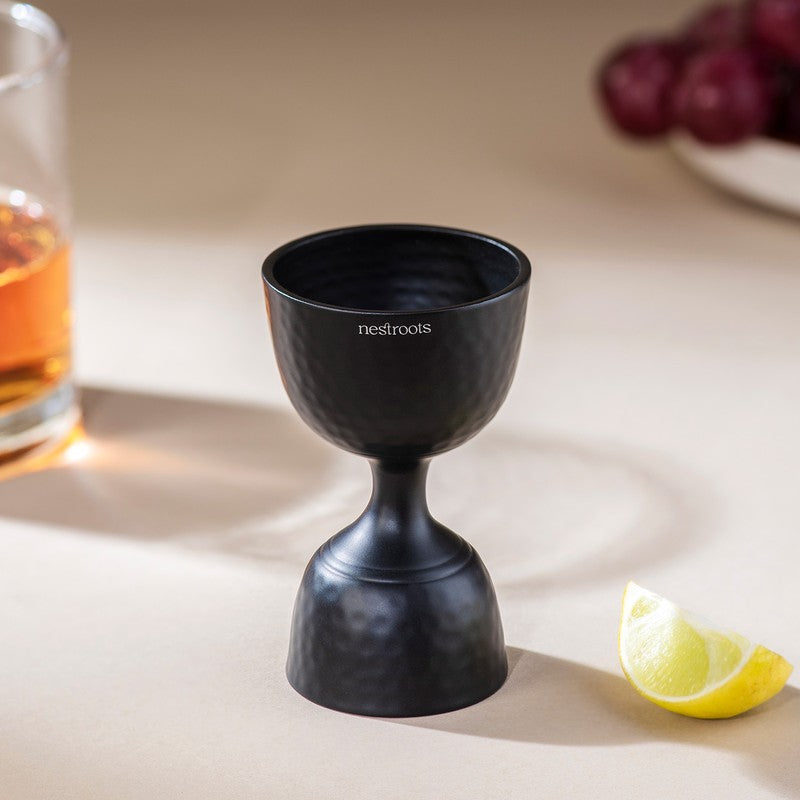 The Noir Textured Stainless Steel Jigger - 30 ML/60 ML - Upto 60 ML