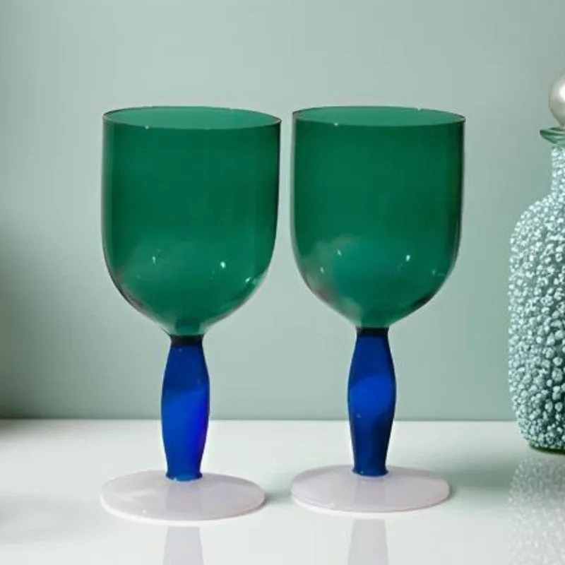 Ocean Breeze Goblet Glasses(280 mL) - Set Of Two media 1