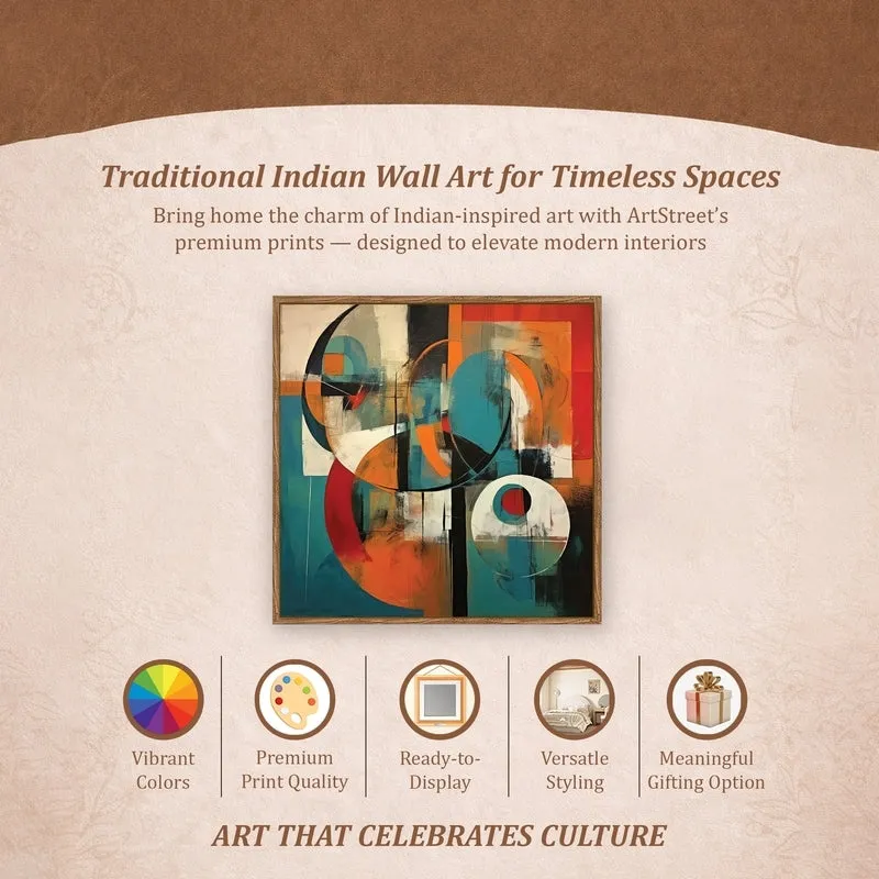 Pattern Spirit Canvas Wall Art With Frame media 5