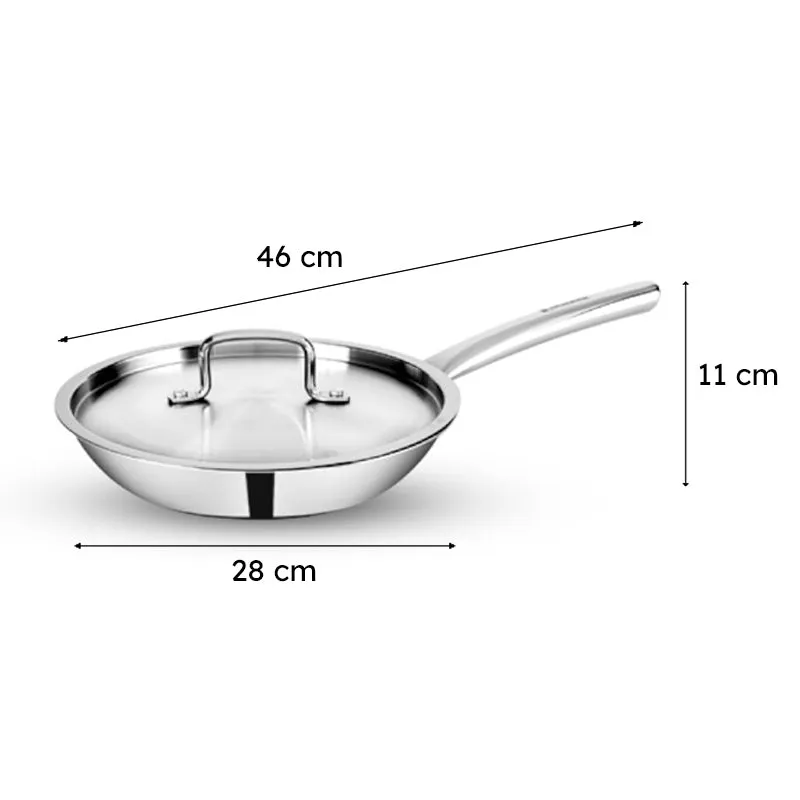 Bergner Induction Safe Frying Pan With Lid - 3000 ml/11 Inches media 8