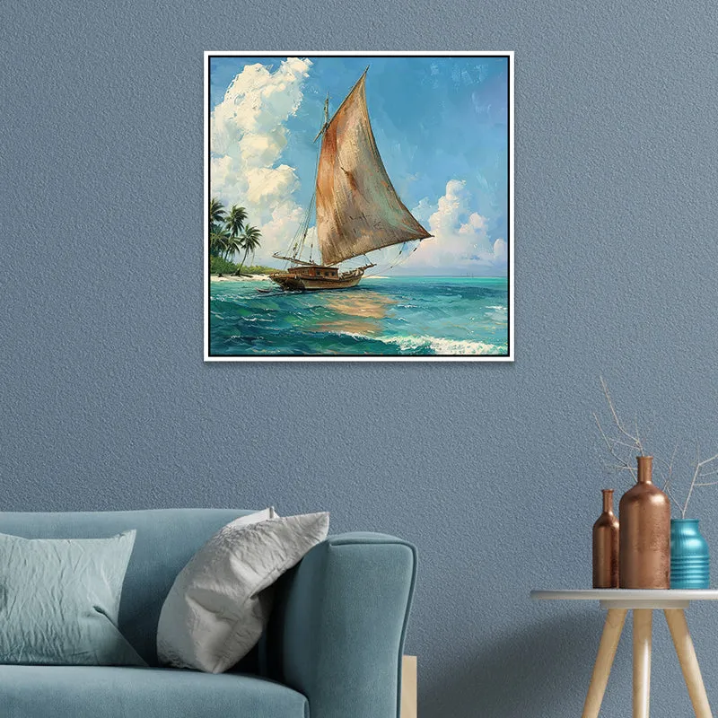 Tropical Sails Canvas Wall Art With Frame media 5