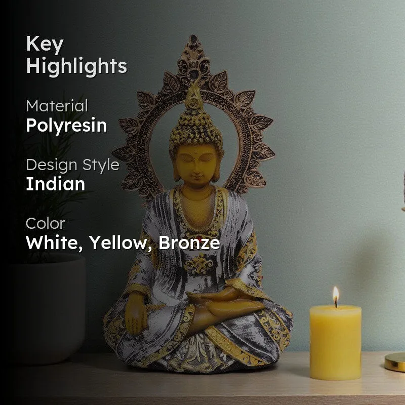 Divine Stillness Buddha Idol - Silver media 2