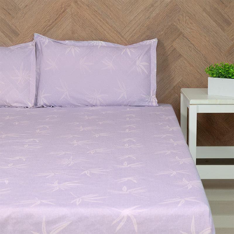 Neinia Printed Reversible Cotton Bedsheet (Beige,Lavender) - 170 TC media 3
