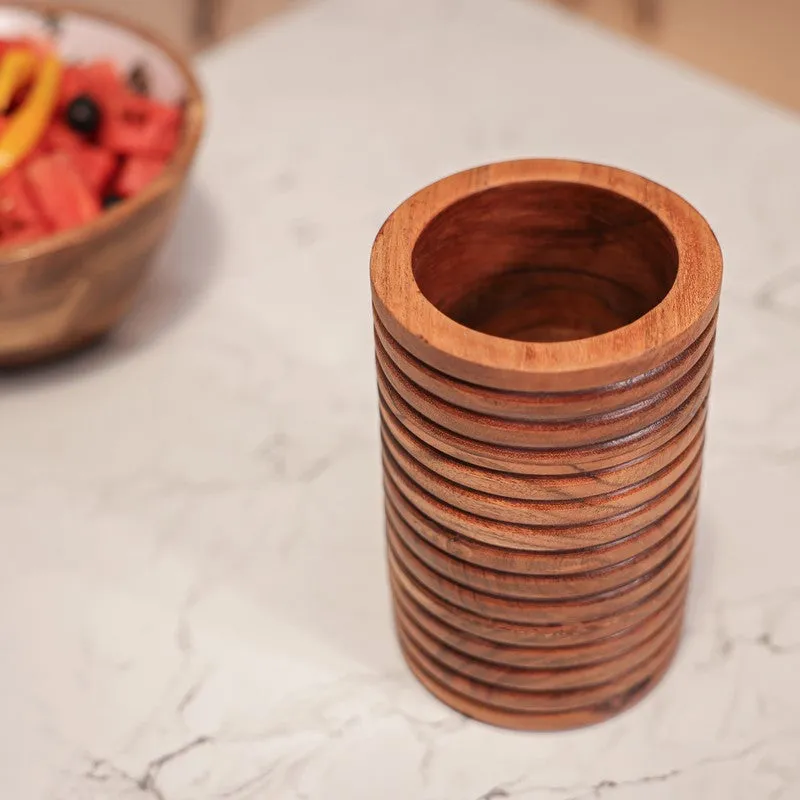 TimberNest Wood Cutlery Stand media 5