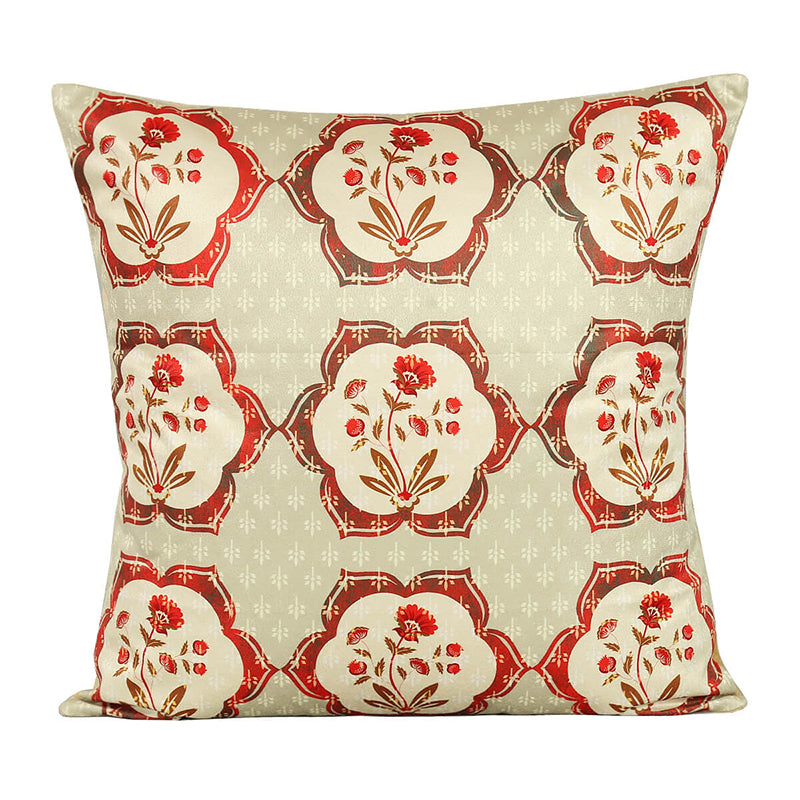 India Circus Ancient Gajaraja Printed Velvet Cushion Cover - Set Of Five media 7