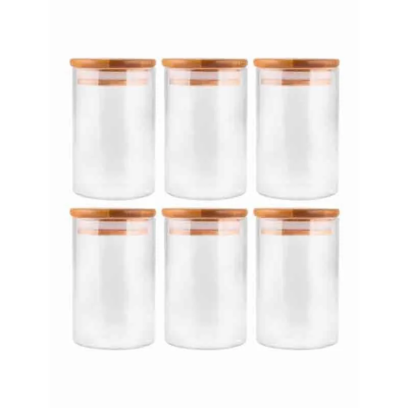 Prito Jar with Wooden Lid (270 mL Each)- Set of 6 media 3