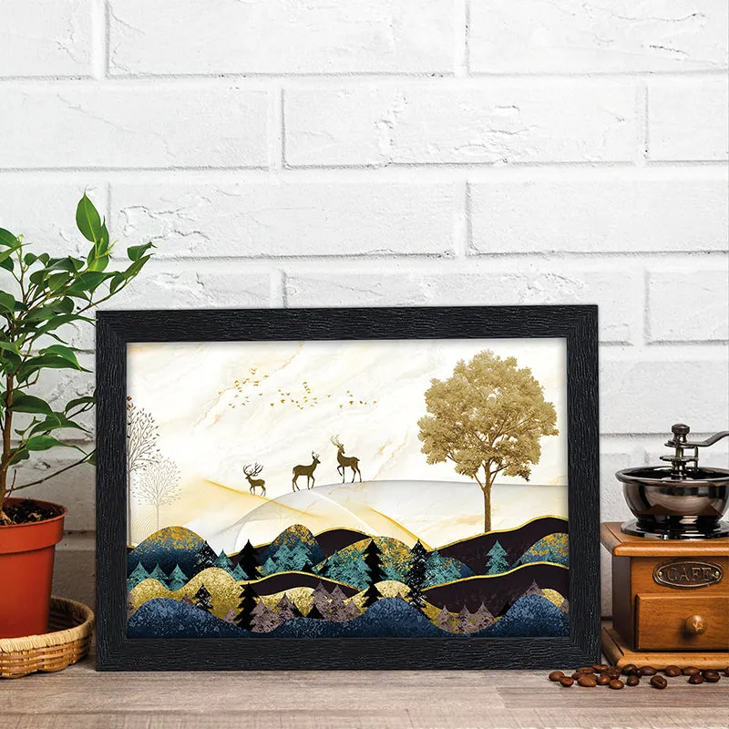 Stags Of Hills Wall Painting media 3