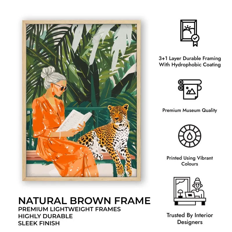 Aranya Grace Canvas Wall Painting With Brown Frame media 10