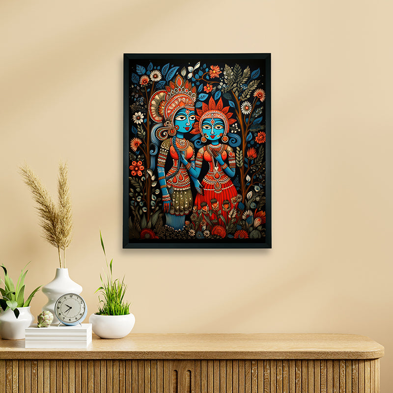 Krishna Rasha Chithra Canvas Wall Art