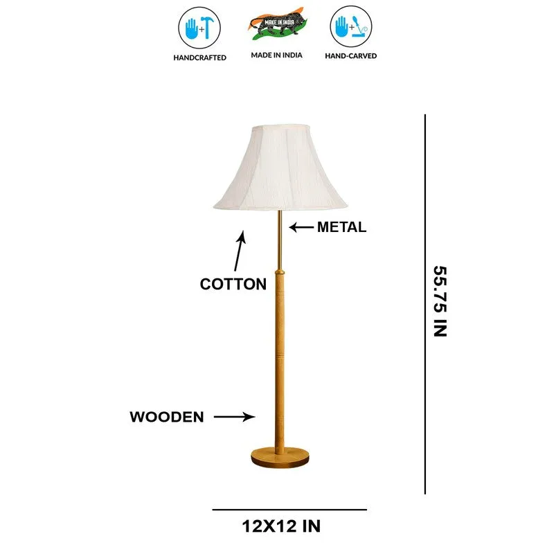 Calm Curve Wooden Floor Lamp - White media 9