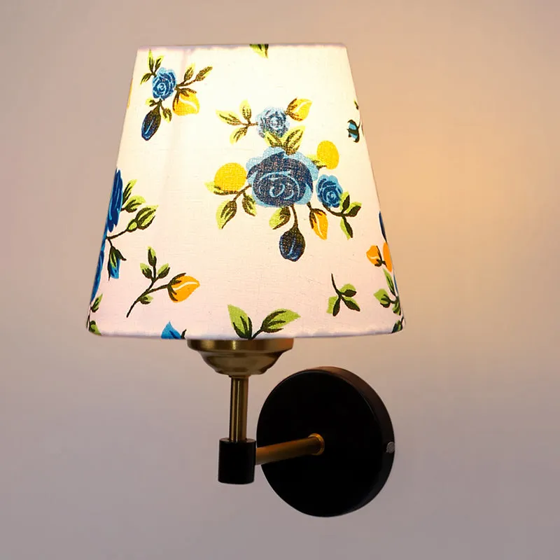 Garden Lights Printed Steel & Cotton Wall Lamp - Blue media 4