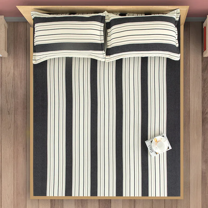 Swayam Marianne Striped Cotton Bedsheet - 180 TC media 5