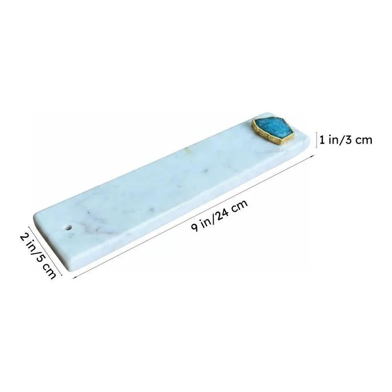 Nima Marble Incense Holder With Agate Plating - Turquoise Blue media 6