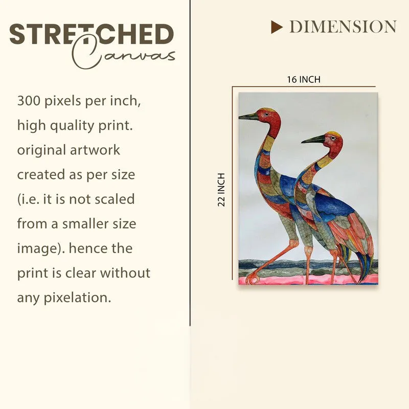 Sarus Crane Canvas Wall Art & Paintings media 9