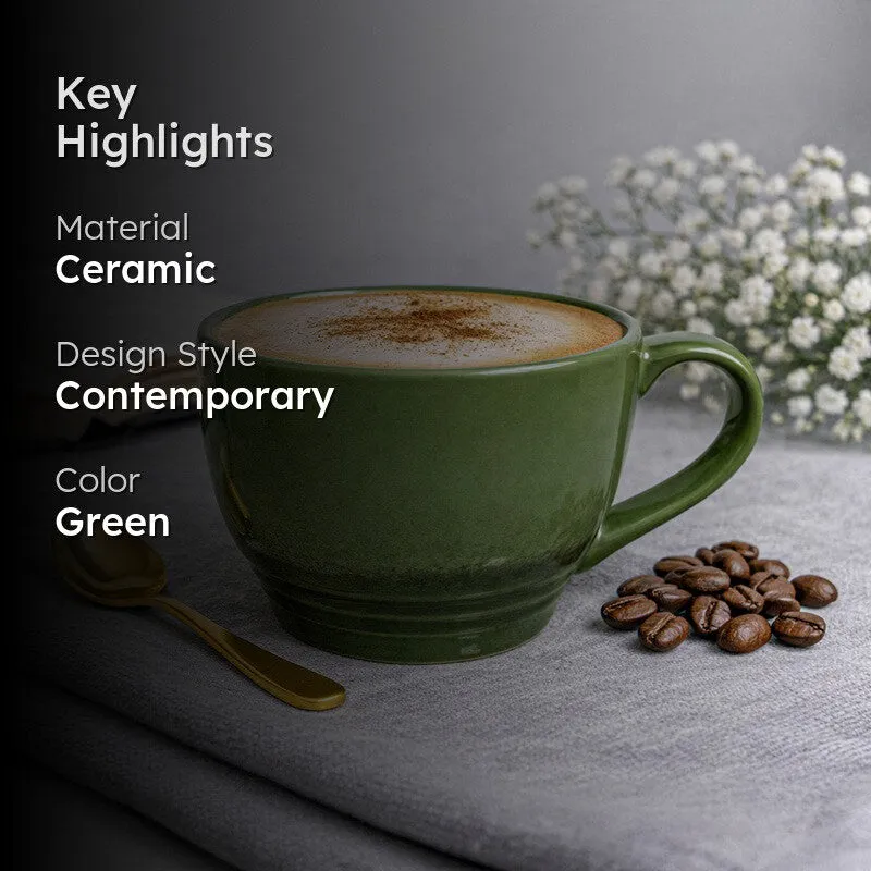 Whimsi Ceramic Coffee Mug (500 mL) - Green media 2