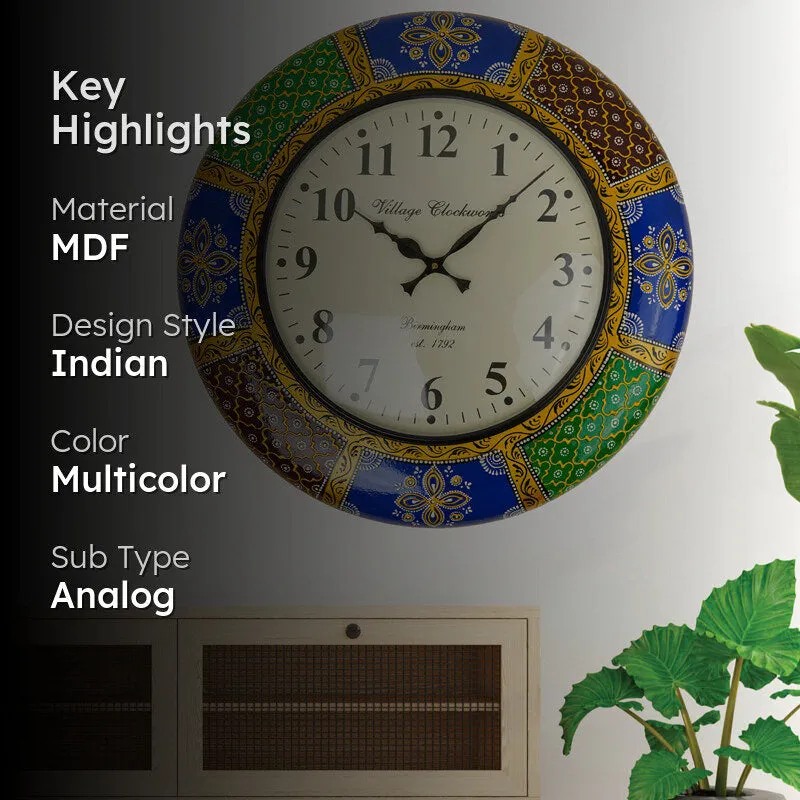 Vortex Of Time Hand Painted Wood Wall Clock media 2