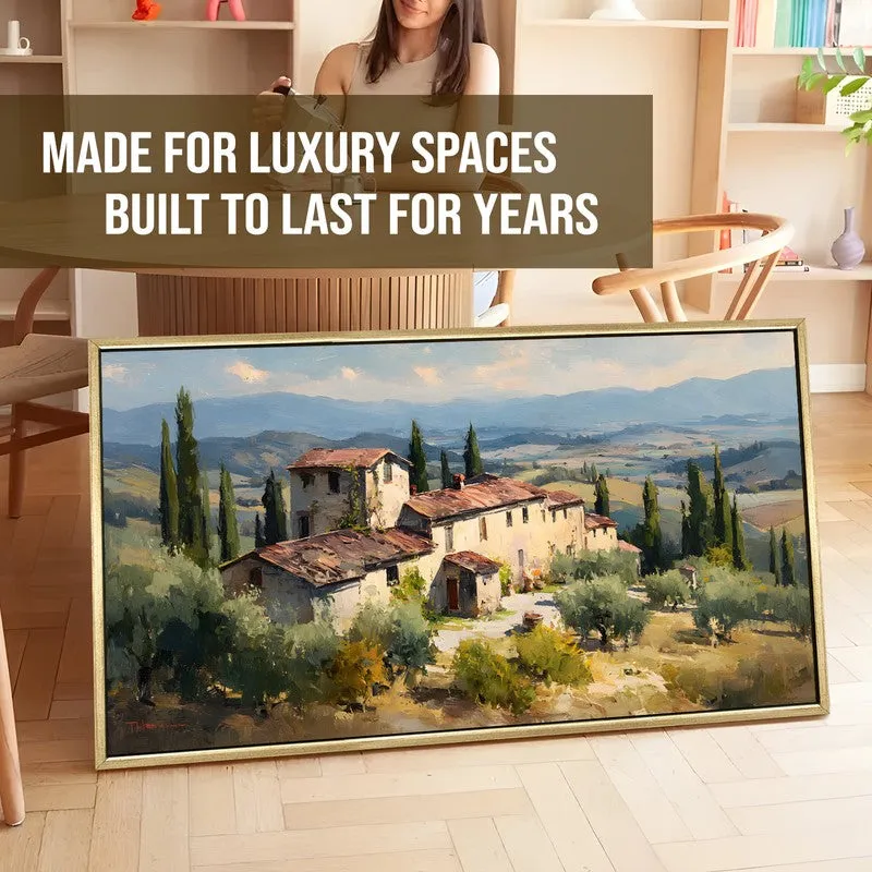 Pastoral Ease Canvas Wall Painting With Frame media 5