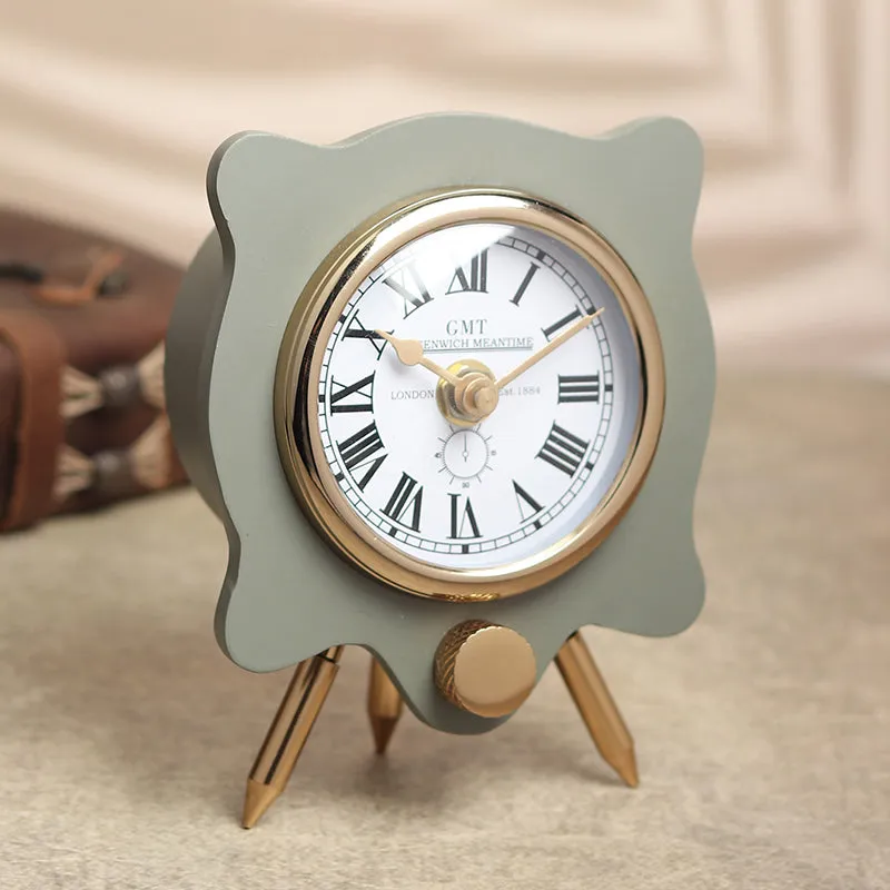 Evera Analog Table Clock - Grey media 1