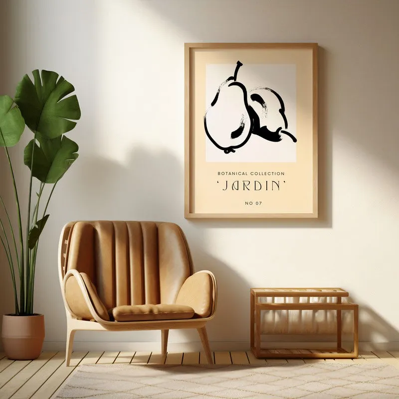 Pear Study Canvas Wall Painting With Brown Frame media 6