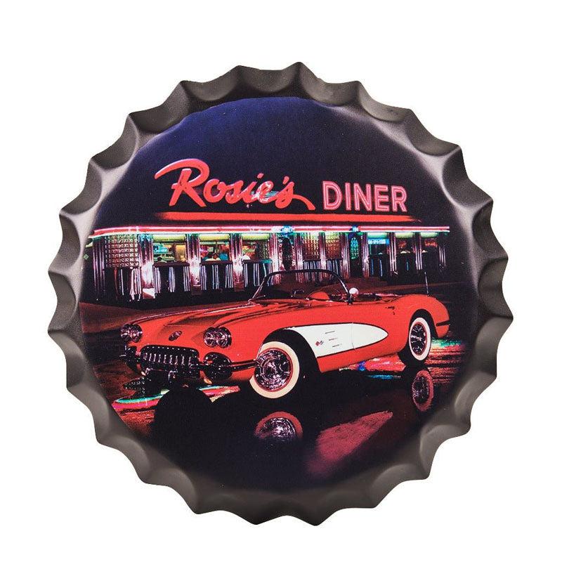 Rosie'S Diner Bottle Cap Metal Wall Accent media 3