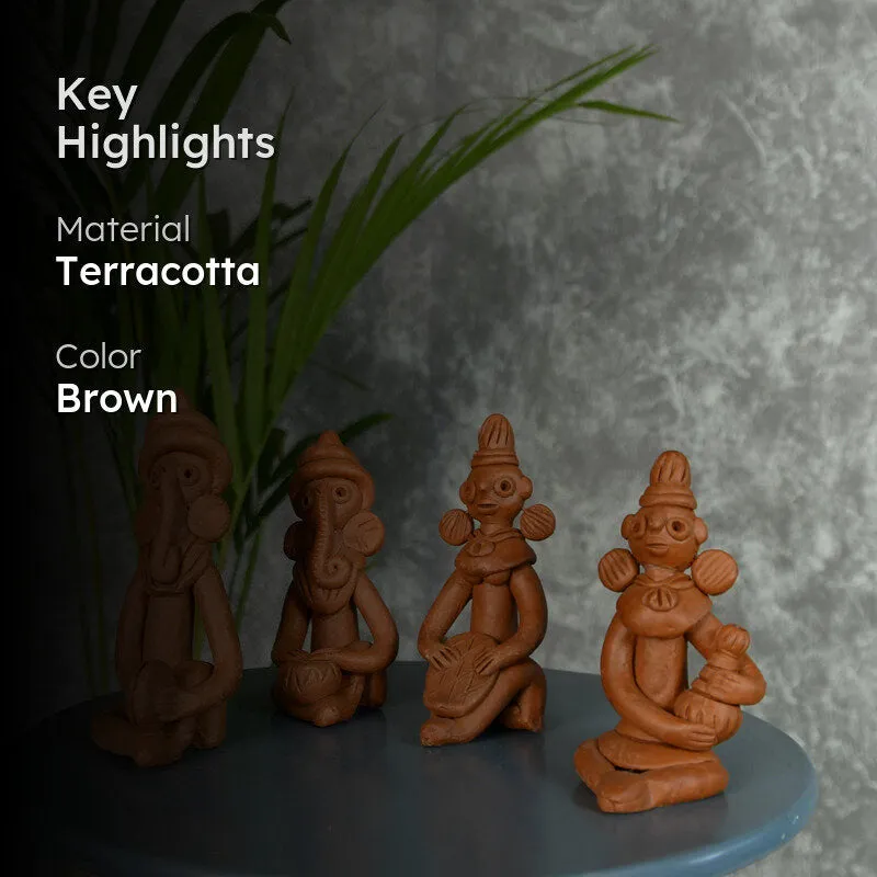 Deva Roop Terracotta Idol - Set Of Four media 2