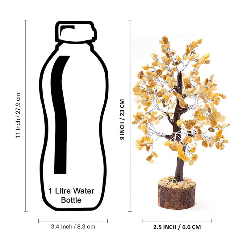 Elina Crystal Stone Wish Tree Showpiece - Yellow media 10