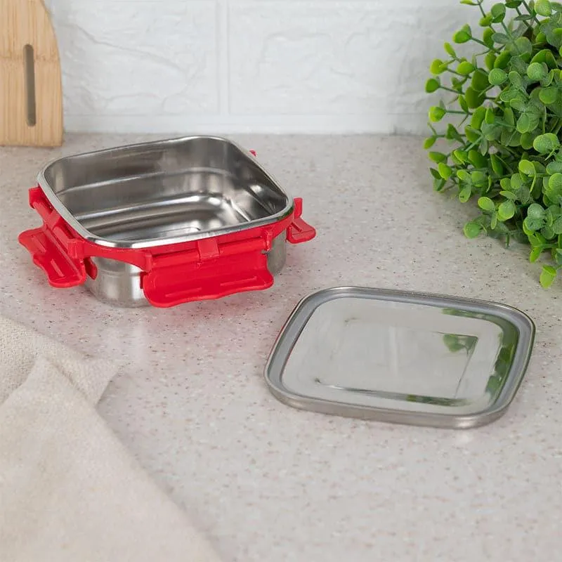 Hotserve Stainless Steel Lunch Box (Red) - 400 mL media 5