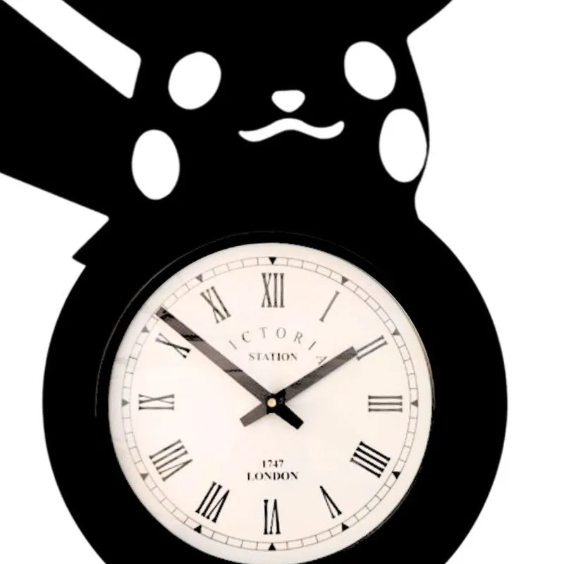 Bunny Steel Analog Wall Clock - Black media 5
