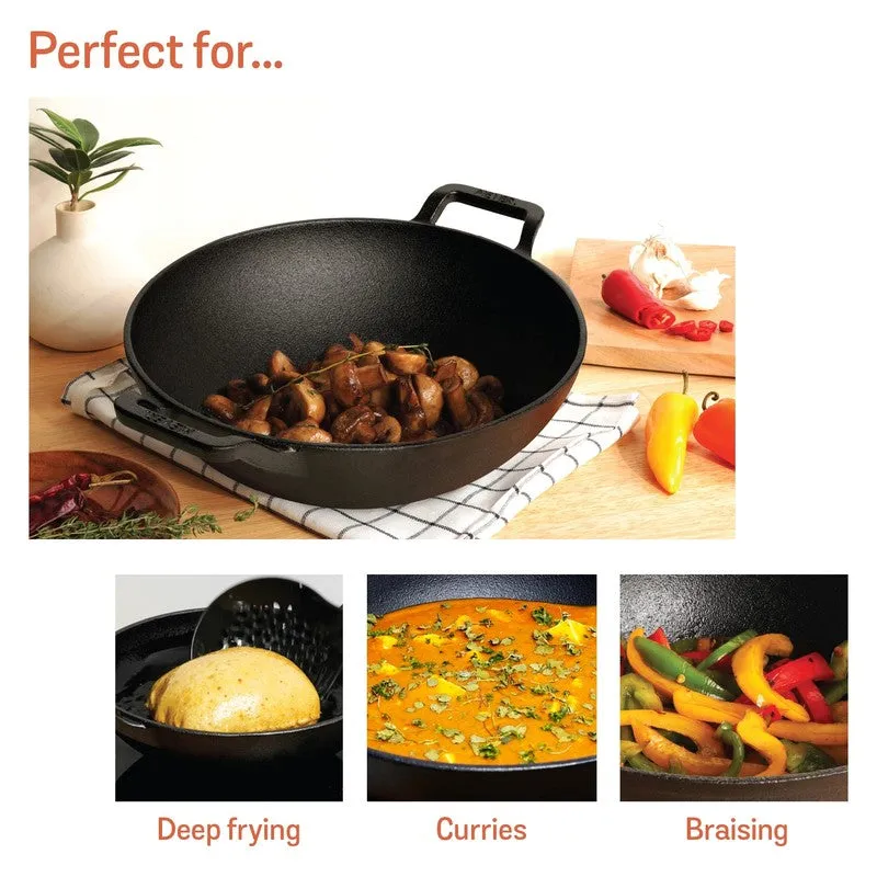 Meyer Cast Iron Kadhai - 2500 mL media 4
