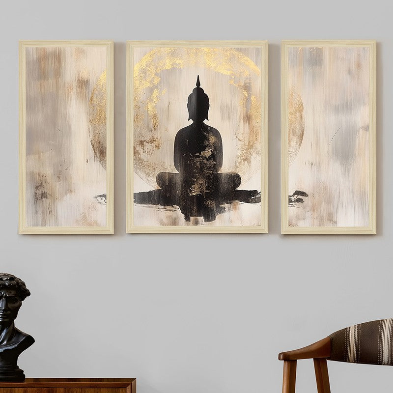 Tranquil Buddha Wall Art - Set of Three media 3