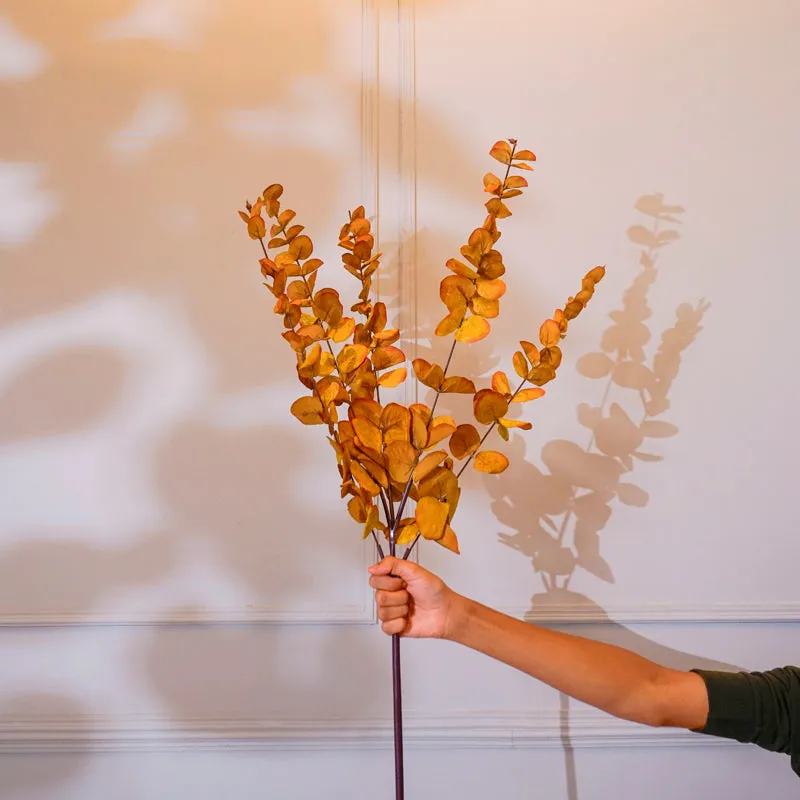 Faux Eucalyptus Leaf Stick (Brown) - 41 CM media 1