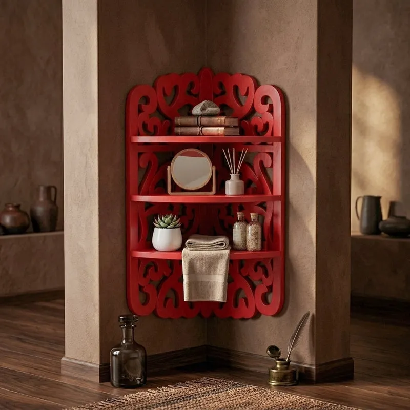 Alderidge Corner Floating Shelf - Red media 4