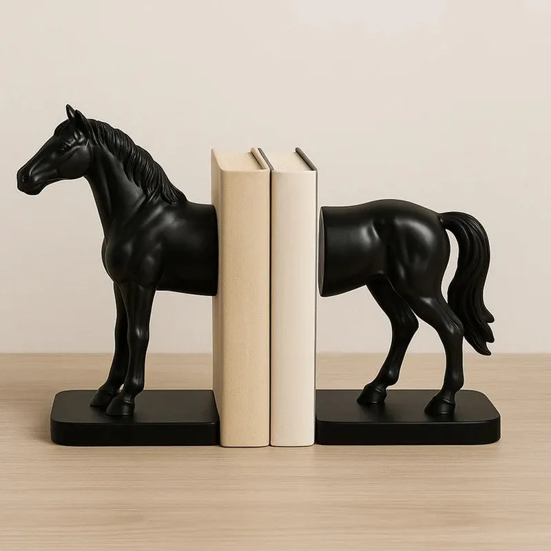 Classic Horse Design Book End - Black media 4