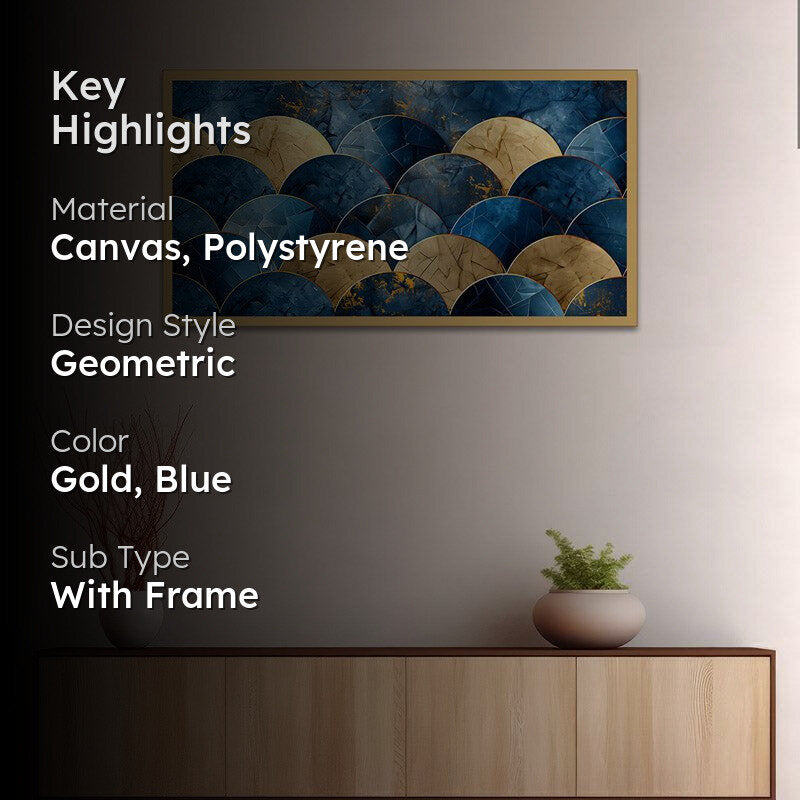Lireta Abstract Wall Painting With Frame media 2