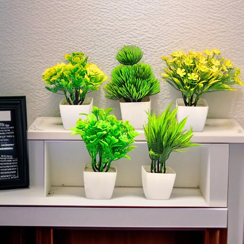Mod Sprig Artificial Plant With Pot - Set Of Five media 4