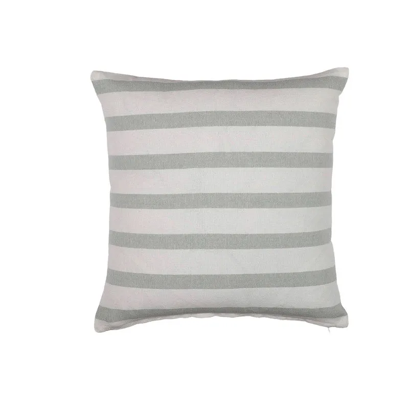 Bold Stripe Cotton Cushion Cover (Green) - Set of Two media 3