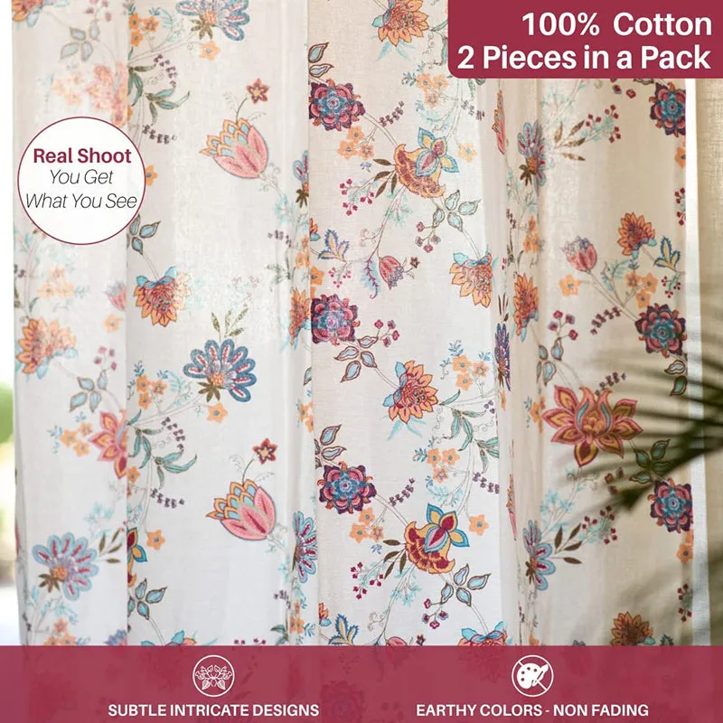 Urban Space Flaura Curtain (Multicolor) - Set Of Two media 4
