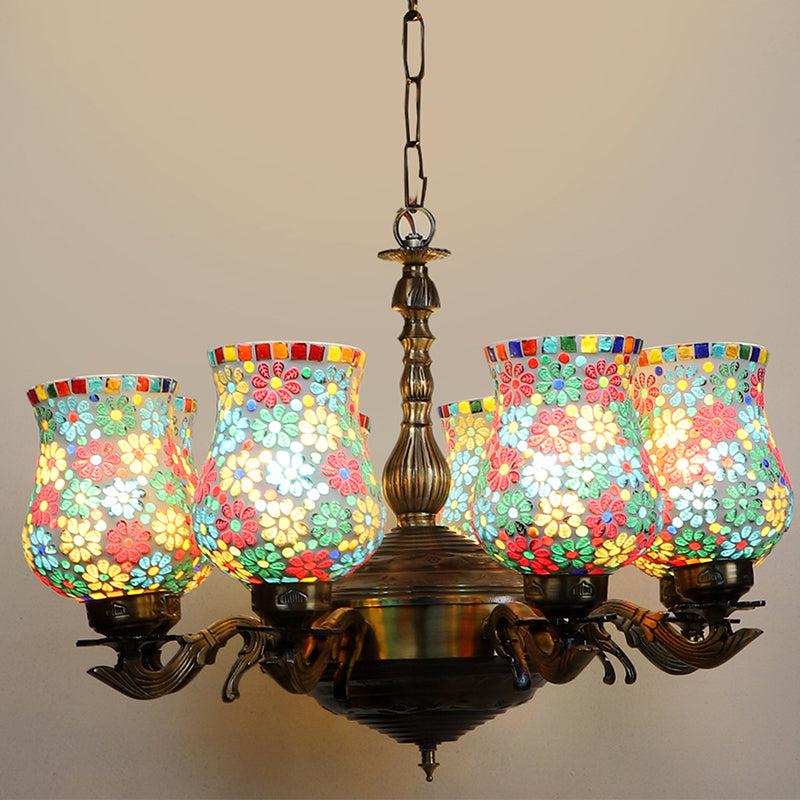Ervo Vilona Mosaic Golden Antique Ceiling Lamp