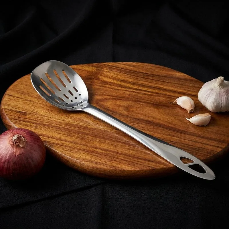 Slotted Stainless Steel Serving Spoon - 35 CM media 1