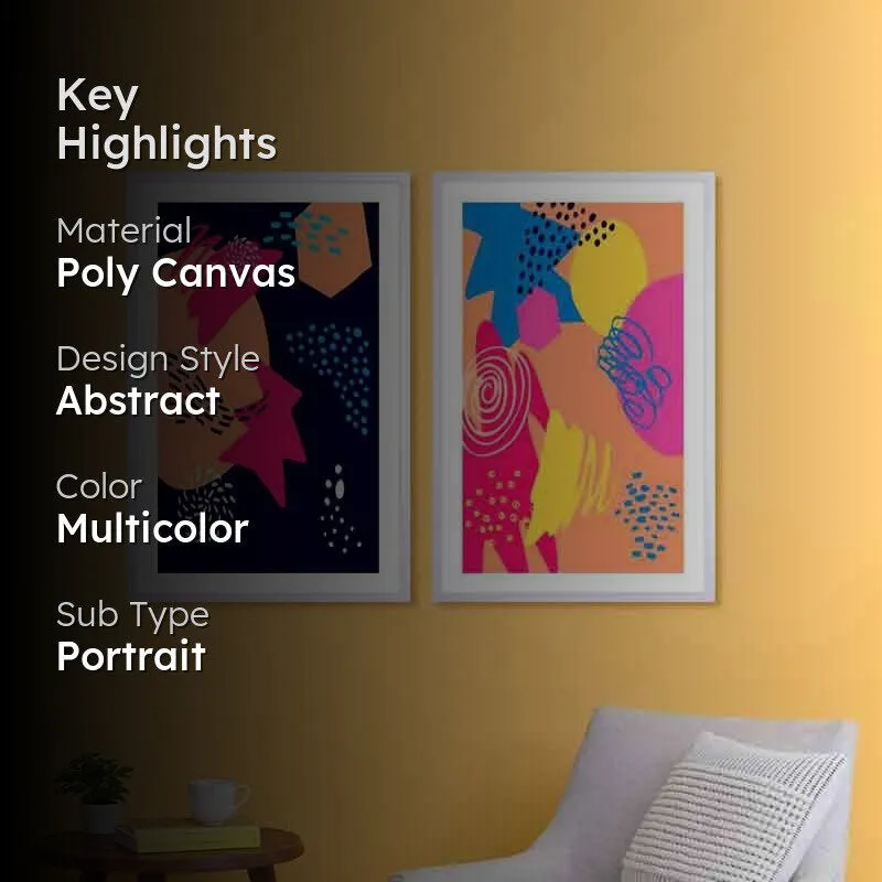 Madness Poly Canvas Wall Art - Set Of Two media 2