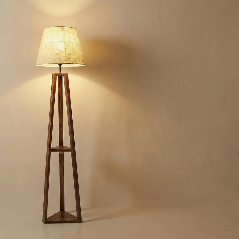 Kaisen Shelf Tripod Wooden Floor Lamp media 6
