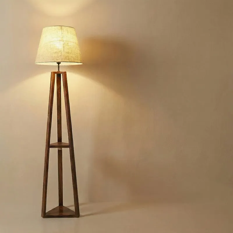 Kaisen Shelf Tripod Wooden Floor Lamp media 6