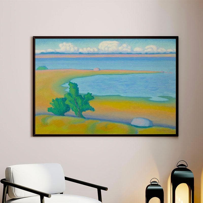 Promontory Canvas Painting - Black Frame