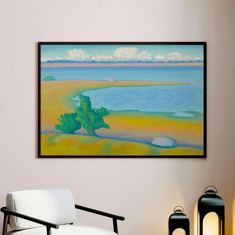 Promontory Canvas Painting - Black Frame media 1