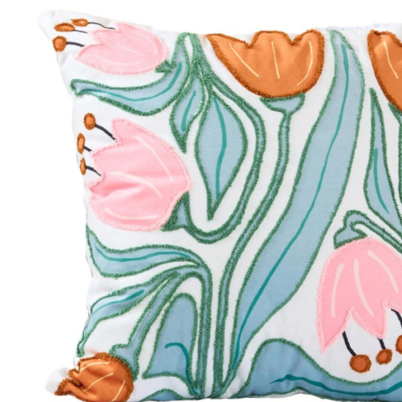 Tulip Elegance Cotton Velvet Cushion media 4